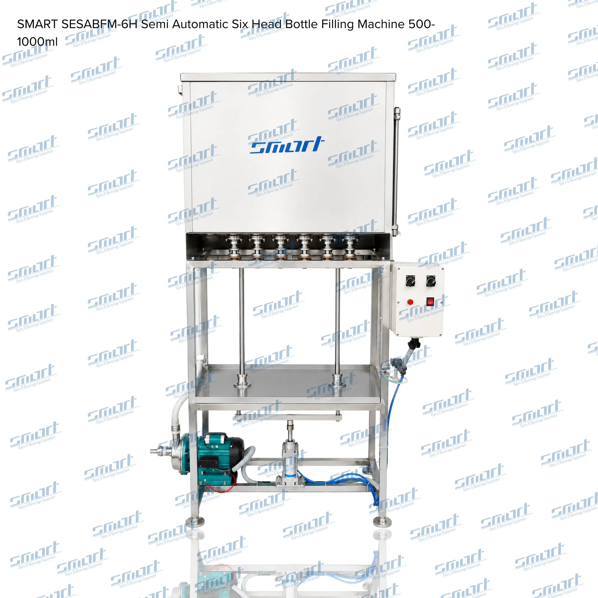 SMART SESABFM-6H Semi Automatic Six Head Bottle Filling Machine 500-1000ml