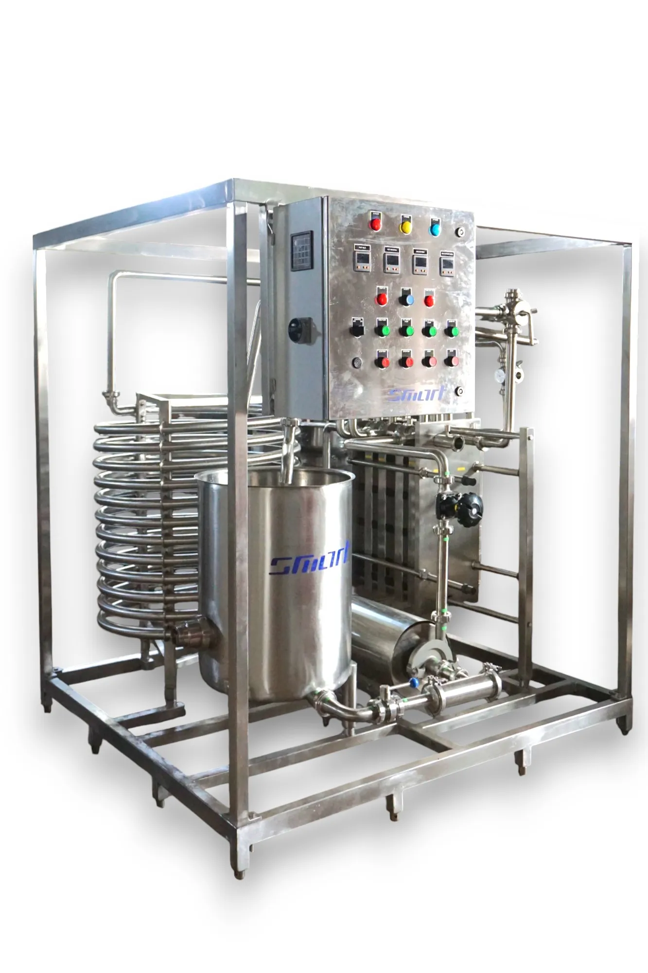 SMART SEMCP-500 Skid Mounted Milk Cum Curd Pasteurizer 500LPH